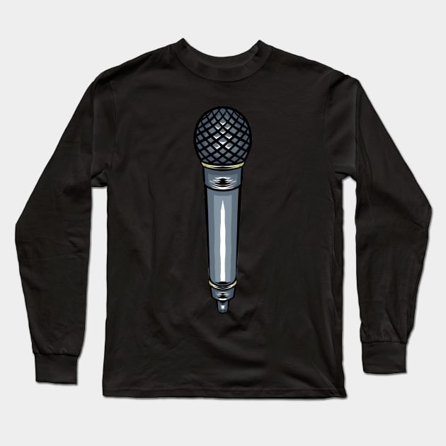 Microphone Long Sleeve T-Shirt by fromherotozero